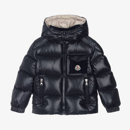 Moncler Enfant-جاكيت يول مبطن لون كحلي للأولاد | Childrensalon
