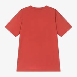 Moncler Enfant-تيشيرت قطن لون أحمر للأولاد | Childrensalon