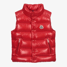 Moncler Enfant-Boys Red Tib Down Puffer Gilet | Childrensalon
