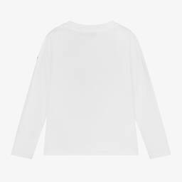 Moncler Enfant-توب قطن لون أبيض للأولاد | Childrensalon