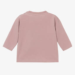 Moncler Enfant-توب قطن جيرسي لون زهري للأطفال | Childrensalon