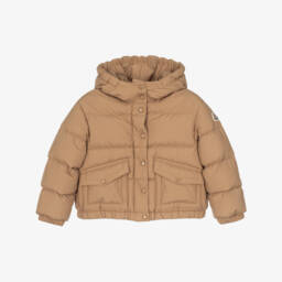 Moncler Enfant-Girls Beige Down Padded Phelanta Jacket | Childrensalon