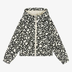 Moncler Enfant-Girls Black & Ivory Maisha Jacket | Childrensalon