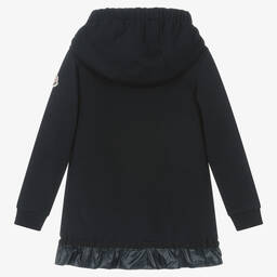 Moncler Enfant-فستان هودي قطن لون كحلي للبنات | Childrensalon