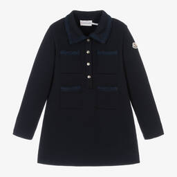 Moncler Enfant-فستان قطن جيرسي لون كحلي | Childrensalon