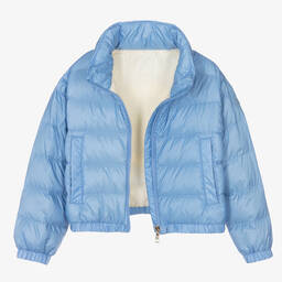 Moncler Enfant-Girls Blue Down Padded Musa Jacket | Childrensalon