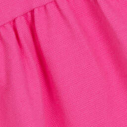 Moncler Enfant-Girls Fuchsia Pink Logo Polo Dress | Childrensalon