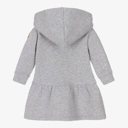 Moncler Enfant-فستان هودي قطن جيرسي لون رمادي | Childrensalon