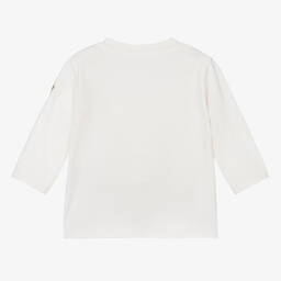 Moncler Enfant-Girls Ivory Cotton Bear Top | Childrensalon