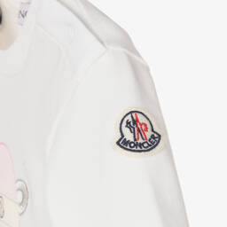 Moncler Enfant-Girls Ivory Cotton Bear Top | Childrensalon