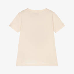 Moncler Enfant-تيشيرت قطن لون عاجي للبنات | Childrensalon