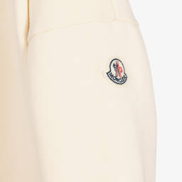 Moncler Enfant-توب فارسيتي هودي قطن لون عاجي للبنات | Childrensalon