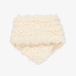 Moncler Enfant-Girls Ivory Faux Fur Neck Warmer | Childrensalon