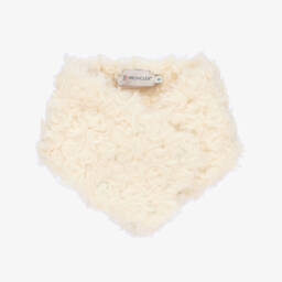 Moncler Enfant-Girls Ivory Faux Fur Neck Warmer | Childrensalon
