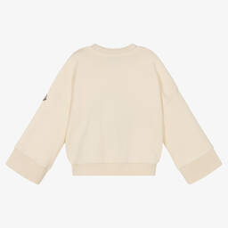 Moncler Enfant-Girls Ivory Logo Sweatshirt | Childrensalon