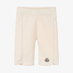 Moncler Enfant-بنطلون بأرجل واسعة قطن لون عاجي للبنات | Childrensalon
