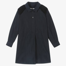 Moncler Enfant-Girls Navy Blue Dress | Childrensalon