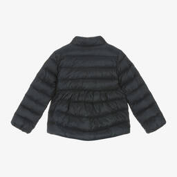 Moncler Enfant-جاكيت بافر أطفال بناتي لون كحلي مبطن بريش | Childrensalon