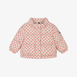 Moncler Enfant-جاكيت منفوخ لون زهري فاتح للبنات الرضع | Childrensalon