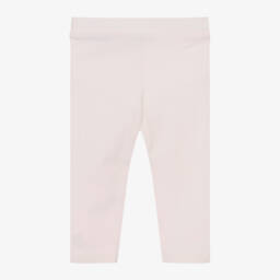 Moncler Enfant-Girls Pink Cotton Leggings | Childrensalon