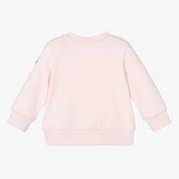 Moncler Enfant-سويتشيرت قطن لون زهري للبنات | Childrensalon