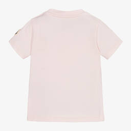 Moncler Enfant-تيشيرت أطفال بناتي قطن جيرسي لون زهري فاتح | Childrensalon