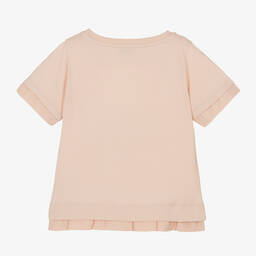 Moncler Enfant-تيشيرت قطن لون زهري للبنات | Childrensalon