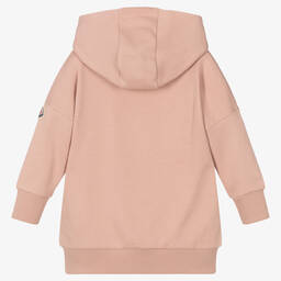 Moncler Enfant-Girls Pink Logo Hoodie Dress | Childrensalon