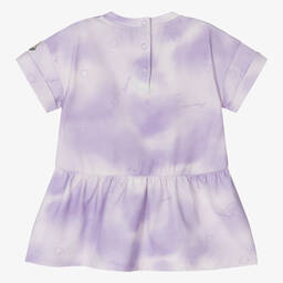 Moncler Enfant-Girls Purple Tie-Dye Cotton Dress | Childrensalon