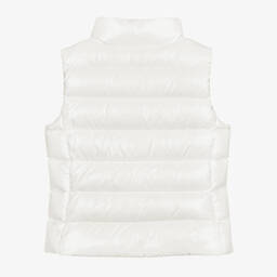 Moncler Enfant-Girls White Ghany Down Padded Gilet | Childrensalon