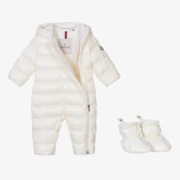Moncler Enfant-Ivory Down Padded Indro Puffer Snowsuit | Childrensalon