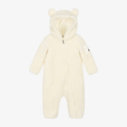 Moncler Enfant-أفرول شتوي تيدي فليس لون عاجي | Childrensalon