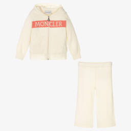 Moncler Enfant-Ivory Wool Knit Tracksuit | Childrensalon