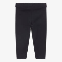 Moncler Enfant-Navy Blue Cotton Leggings | Childrensalon