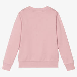 Moncler Enfant-سويتشيرت قطن جيرسي لون زهري للبنات | Childrensalon