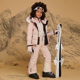 Moncler Enfant-بنطلون تزلج مبطن لون زهري | Childrensalon