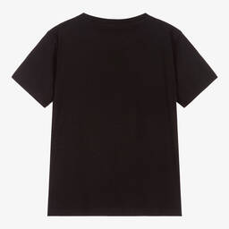 Moncler Enfant-Teen Black Cotton T-Shirt | Childrensalon