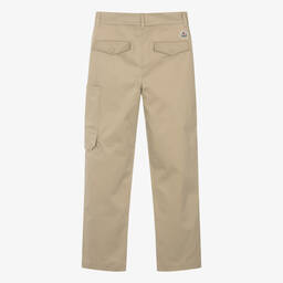 Moncler Enfant-Teen Boys Beige Cotton Cargo Trousers | Childrensalon