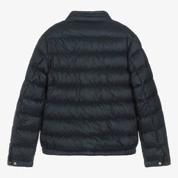 Moncler Enfant-جاكيت لون كحلي داكن مبطن بريش للمراهقين | Childrensalon