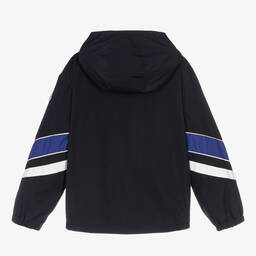Moncler Enfant-Teen Boys Navy Blue & White Tseren Jacket | Childrensalon