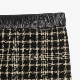Moncler Enfant-Teen Girls Black & Beige Tweed Skirt | Childrensalon