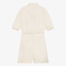 Moncler Enfant-بلاي سوت قطن لون عاجي للمراهقات | Childrensalon