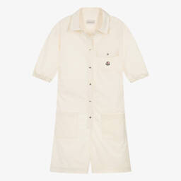 Moncler Enfant-بلاي سوت قطن لون عاجي للمراهقات | Childrensalon