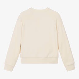 Moncler Enfant-سويتشيرت قطن لون عاجي تينز بناتي | Childrensalon