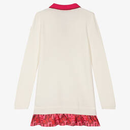 Moncler Enfant-Teen Girls Ivory Knitted Dress | Childrensalon