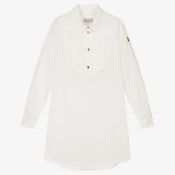 Moncler Enfant-Teen Girls Ivory Shirt Dress | Childrensalon
