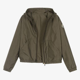 Moncler Enfant-جاكيت Prague واقي من الرياح لون أخضر كاكي | Childrensalon