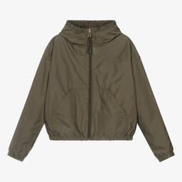 Moncler Enfant-جاكيت Prague واقي من الرياح لون أخضر كاكي | Childrensalon