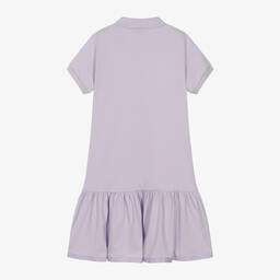 Moncler Enfant-فستان بولو قطن بيكيه لون أرجواني للمراهقات | Childrensalon