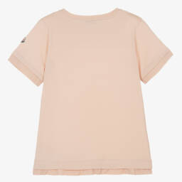 Moncler Enfant-Teen Girls Pale Pink Cotton T-Shirt | Childrensalon